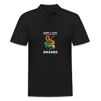 Blague de serpent L’amoureux du serpent dit la graine de serpent - Polo Homme - noir - Devant - Kai (181cm)
