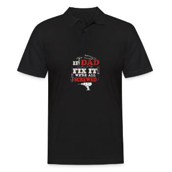 If Dad can't fix it, that's desperate. - Men's Polo Shirt - black - Front - Kai (181cm)