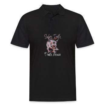 Sabre Tooth Death Mouse funny vintage quote - Men's Polo Shirt - black - Front - Kai (181cm)
