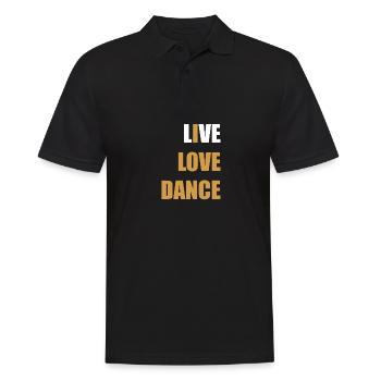 I love dance funny dance teacher - Men's Polo Shirt - black - Front - Kai (181cm)