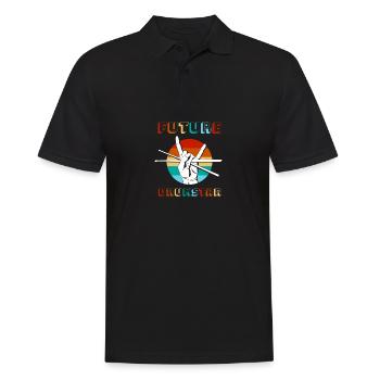 Future Drumstar Music Boy Girl Children Youth - Polo Homme - noir - Devant - Kai (181cm)