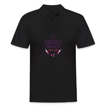 Gebildeter Drogendealer lustiges Zitat für Kranken - Männer Poloshirt - Schwarz - Vorne - Kai (181cm)