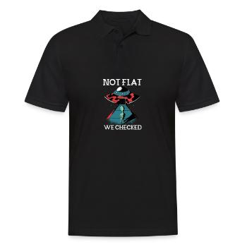Alien UFO Funny quote not flat, we have about - Men's Polo Shirt - black - Front - Kai (181cm)