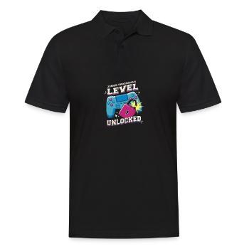 Vintage Cute Junior Groomsman Gaming Wedding - Men's Polo Shirt - black - Front - Kai (181cm)