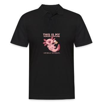 Dies ist mein menschliches Kostümfunny -Zitat ein - Männer Poloshirt - Schwarz - Vorne - Kai (181cm)