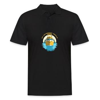 Mein Ruhestandsfahrzeug lustige Zitat Ponton Ruhes - Männer Poloshirt - Schwarz - Vorne - Kai (181cm)