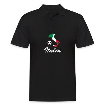 Italie Cartes Football Forzaazurri Italien - Polo Homme - noir - Devant - Kai (181cm)