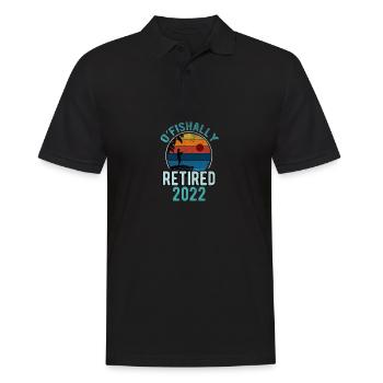 Funny Quote of Retired 2022 Retired - Men's Polo Shirt - black - Front - Kai (181cm)