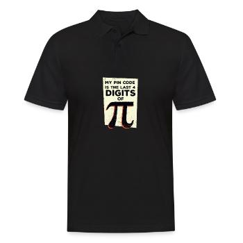 Citation amusante Mon code PIN est les 4 dernières chambres - Polo Homme - noir - Devant - Kai (181cm)