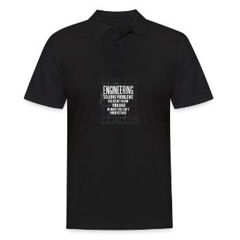 Citation drôle Ingénierie Solution Problèmes Sarkas - Polo Homme - noir - Devant - Kai (181cm)