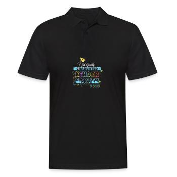 Offiziell abgeschlossene Kindergarten -Abschlusskl - Männer Poloshirt - Schwarz - Vorne - Kai (181cm)