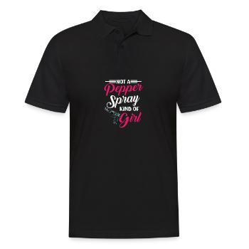 No pepper spray type of girl funny weapons - Men's Polo Shirt - black - Front - Kai (181cm)