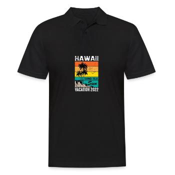 Hawaii Hawaiian Vacation 2022 Retro Matching Family - Polo Homme - noir - Devant - Kai (181cm)