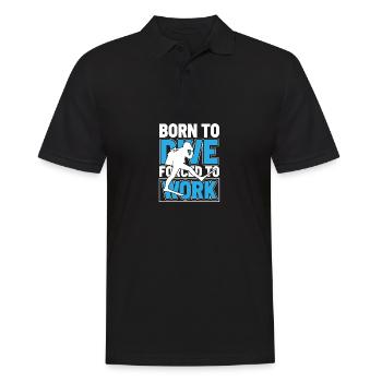 Vintage born to dive forced to work - Men's Polo Shirt - black - Front - Kai (181cm)