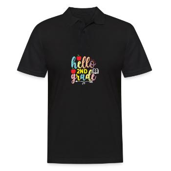 Bonjour 2ème deuxième classe Rentrée Tie Dye Girl - Polo Homme - noir - Devant - Kai (181cm)