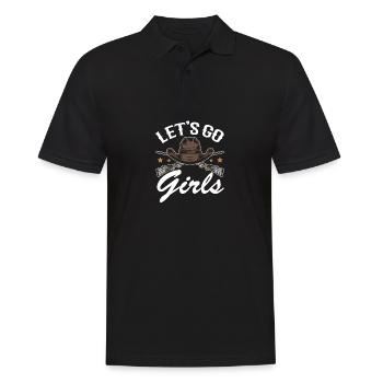 Rodeo Western Country Southern Hut - let's girls - Men's Polo Shirt - black - Front - Kai (181cm)