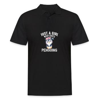 Seule une fille qui aime les pingouins présente F - Polo Homme - noir - Devant - Kai (181cm)