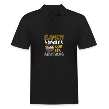 Ramen -Nudeln können alles reparieren - Ramen -Nud - Männer Poloshirt - Schwarz - Vorne - Kai (181cm)