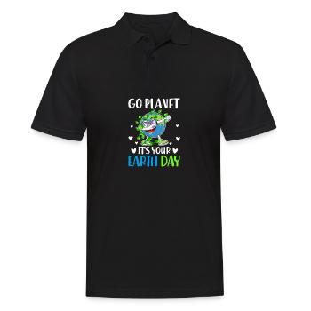 GO Planet It's Your Earth Day World Sunglasses - Men's Polo Shirt - black - Front - Kai (181cm)
