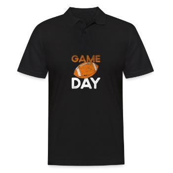 Game Day Football Season Team Sport Vin - Men's Polo Shirt - black - Front - Kai (181cm)