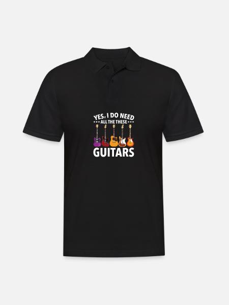 Ja, ich brauche alle diese Gitarren - Männer Poloshirt - Schwarz