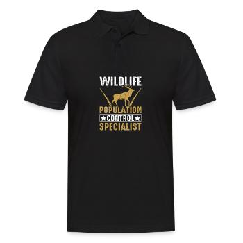 Wildlife Population Control Specialist - Men's Polo Shirt - black - Front - Kai (181cm)