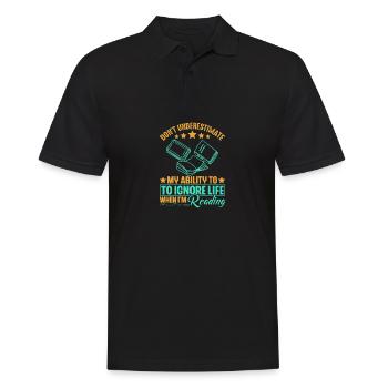Don't underestimate my ability if I - Men's Polo Shirt - black - Front - Kai (181cm)