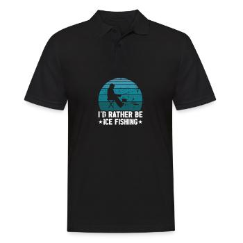 I'd rather be ice fishing - Men's Polo Shirt - black - Front - Kai (181cm)