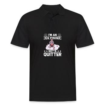 I'm an ice fisherman, not a quitter - Men's Polo Shirt - black - Front - Kai (181cm)