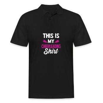 Das ist mein Cheerleading -Shirt - Männer Poloshirt - Schwarz - Vorne - Kai (181cm)