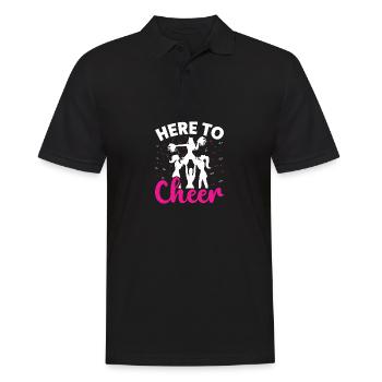 Ici pour encourager les pom-pom girls drôles - Polo Homme - noir - Devant - Kai (181cm)