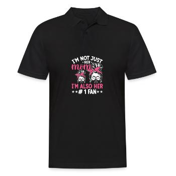 Ich bin nicht nur ihre Mutter, ich bin auch ihr Fa - Männer Poloshirt - Schwarz - Vorne - Kai (181cm)