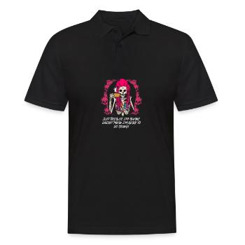 Weil ich wach bin, meinst ich nicht bereit, lustig - Männer Poloshirt - Schwarz - Vorne - Kai (181cm)