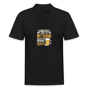 Stört mich nicht, während ich nass rasierte Bierli - Männer Poloshirt - Schwarz - Vorne - Kai (181cm)