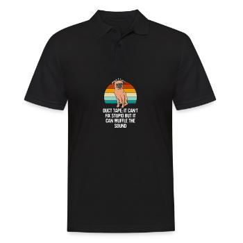 Es kann nicht dumm reparieren, aber es kann das Ge - Männer Poloshirt - Schwarz - Vorne - Kai (181cm)