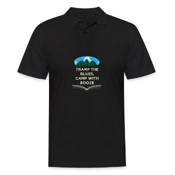 Camp with alcohol camping Beer lovers Camper Drink - Men's Polo Shirt - black - Front - Kai (181cm)