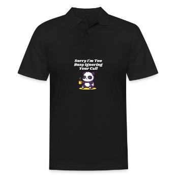 Ich bin zu beschäftigt damit, Ihren Anruf sarkasti - Männer Poloshirt - Schwarz - Vorne - Kai (181cm)