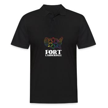 Fort Lauderdale Pride Flagge Pride Month LGBTQ Fla - Männer Poloshirt - Schwarz - Vorne - Kai (181cm)