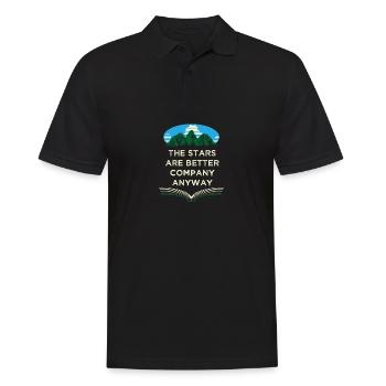 Stars are better companies Wildlife camping outdoors - Men's Polo Shirt - black - Front - Kai (181cm)