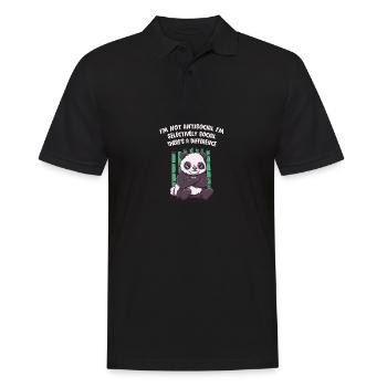 Je ne suis pas antisocial dans sélectivement social drôle - Polo Homme - noir - Devant - Kai (181cm)