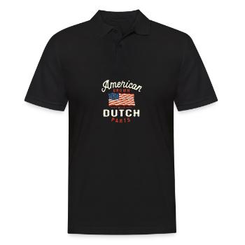 Les Américains grandissent avec des pièces hollandaises - Polo Homme - noir - Devant - Kai (181cm)
