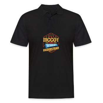 C’est un truc de McCoy drôle de nom de famille Humor Fam - Polo Homme - noir - Devant - Kai (181cm)