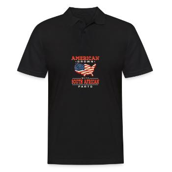 Les Américains grandissent avec des parties sud-africaines - Polo Homme - noir - Devant - Kai (181cm)
