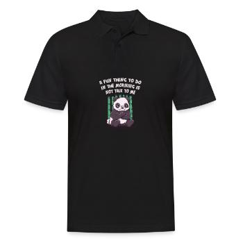 Funny thing in the morning is not funny with me i - Men's Polo Shirt - black - Front - Kai (181cm)