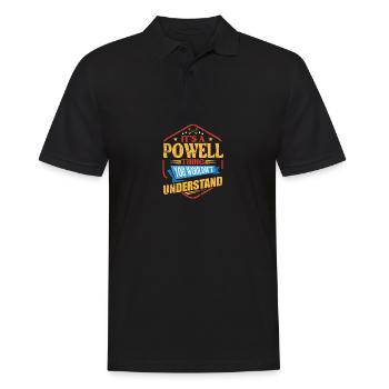 C’est un truc powell drôle nom de famille Humour Fa - Polo Homme - noir - Devant - Kai (181cm)