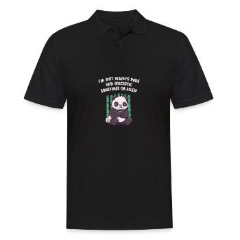 Ich bin nicht immer unhöflich und sarkastischer Fa - Männer Poloshirt - Schwarz - Vorne - Kai (181cm)