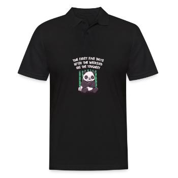 Die ersten fünf Tage für das Wochenende sind die h - Männer Poloshirt - Schwarz - Vorne - Kai (181cm)