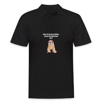 Seien Sie erfolgreich auf Ihren eigenen lustigen s - Männer Poloshirt - Schwarz - Vorne - Kai (181cm)