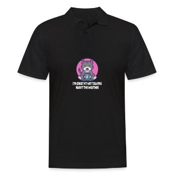 Großartig darin, nicht über das Wetter introvertie - Männer Poloshirt - Schwarz - Vorne - Kai (181cm)