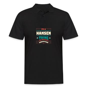 It is a Hansen thing that corresponds to surname, - Men's Polo Shirt - black - Front - Kai (181cm)